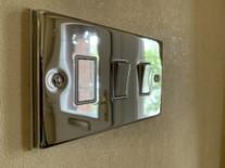 brushed stainless/Nickel effect switches