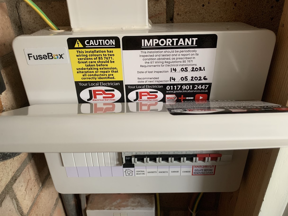 Fuse box upgrade Electrician JPS Electrical Services