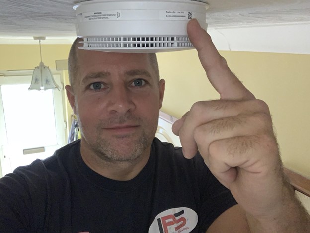 Steve Testing a Smoke Alarm Again