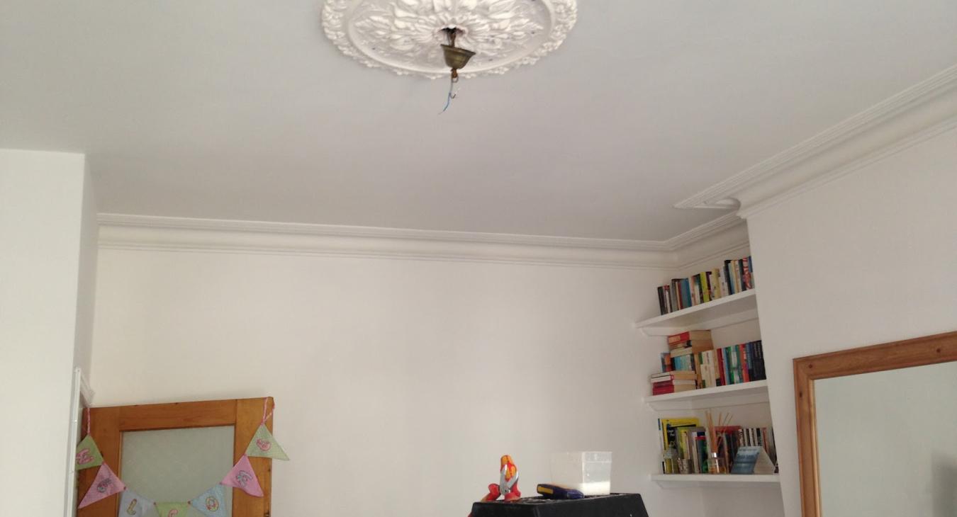 Plaster Ceiling Rose/Chandelier Install in Bristol