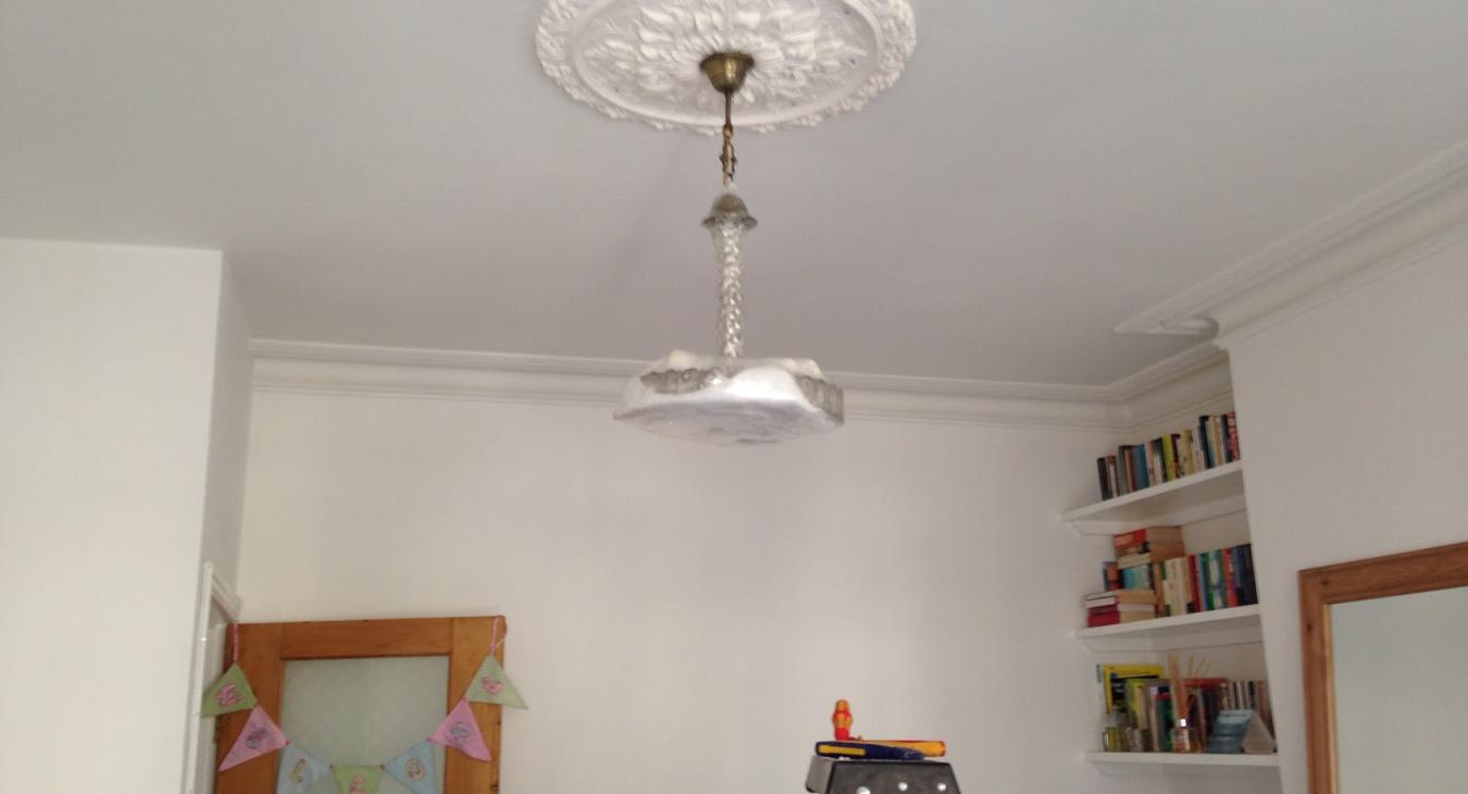 Plaster Ceiling Rose/Chandelier Install in Bristol