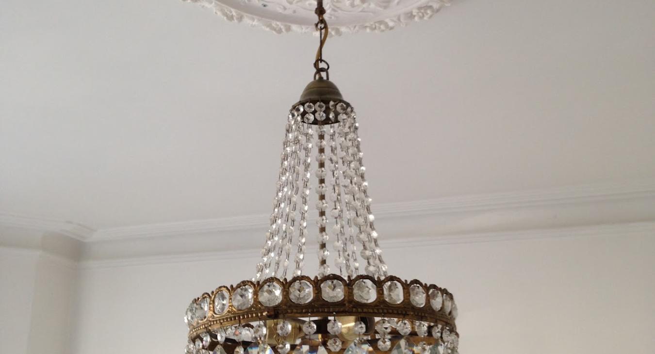 Plaster Ceiling Rose/Chandelier Install in Bristol