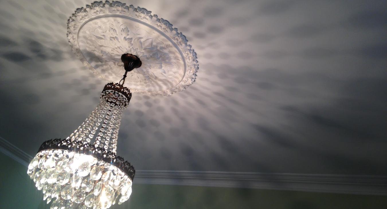 Plaster Ceiling Rose/Chandelier Install in Bristol