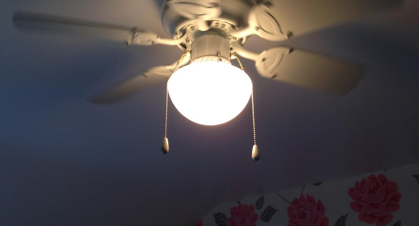 Ceiling light and fan installation in Bristol